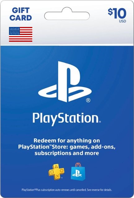 PlayStation Store 10 Dollar Gift Card